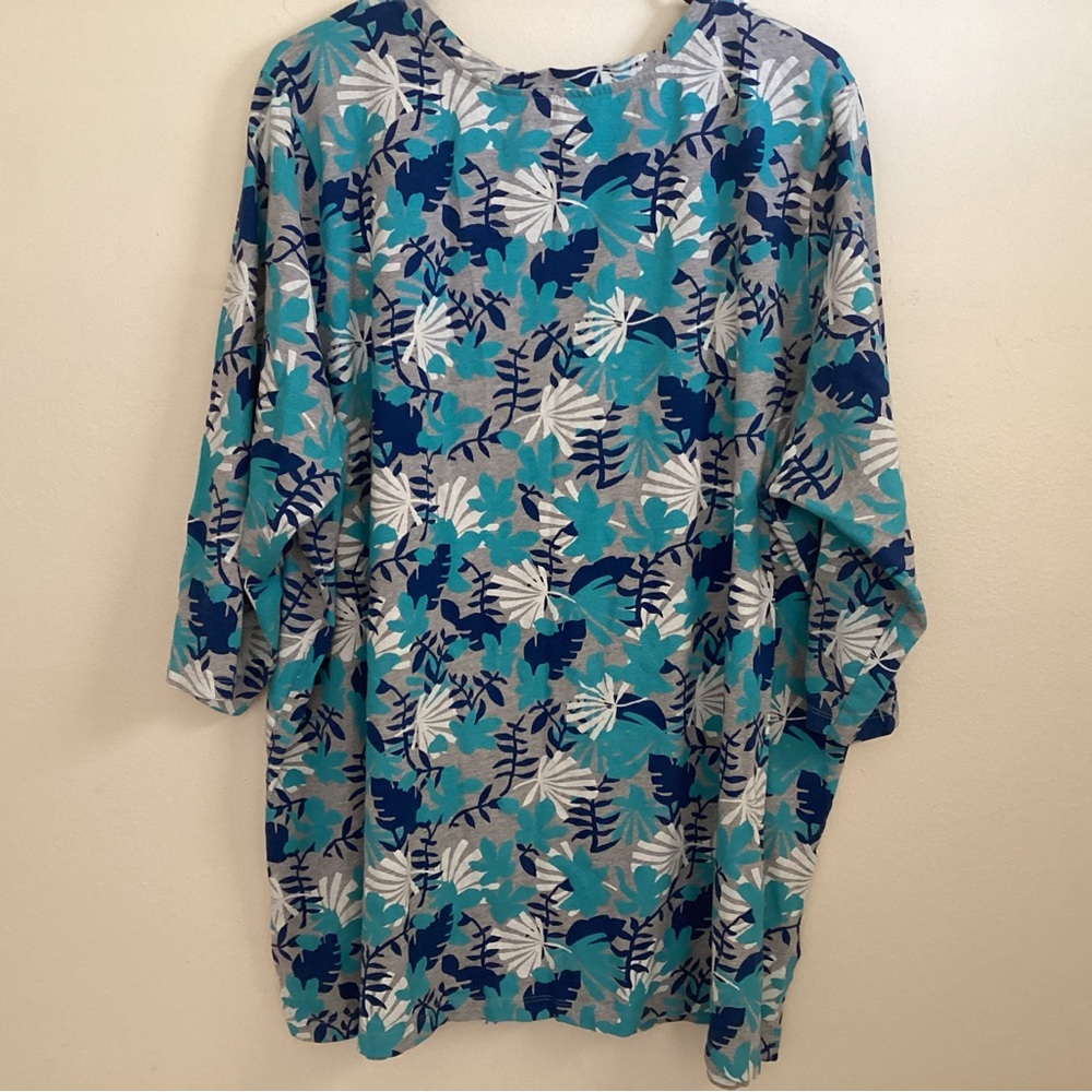 Woman Within Multicolor Patterned Top - Picture 4 of 4